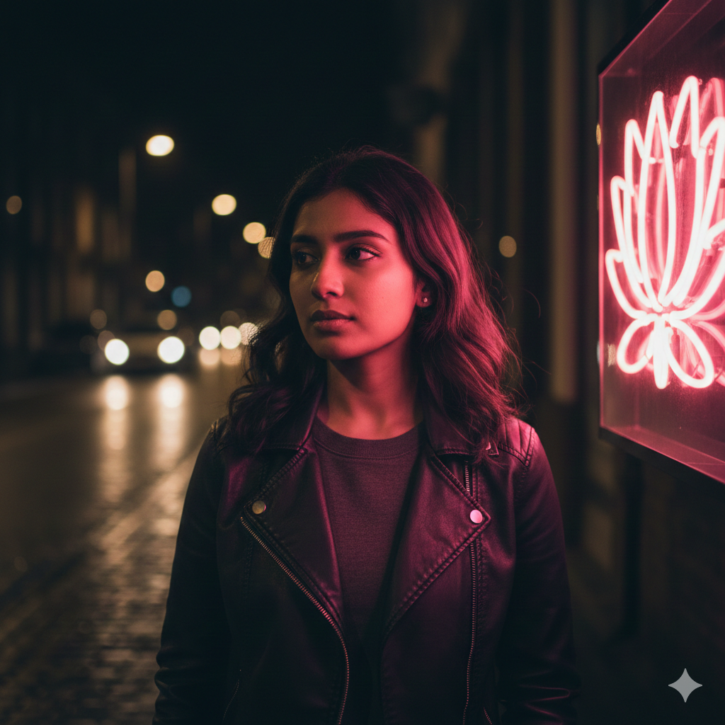 10 Cinematic Gemini Prompts for Neon Lights Night Portraits 17687452957853602050026864023543