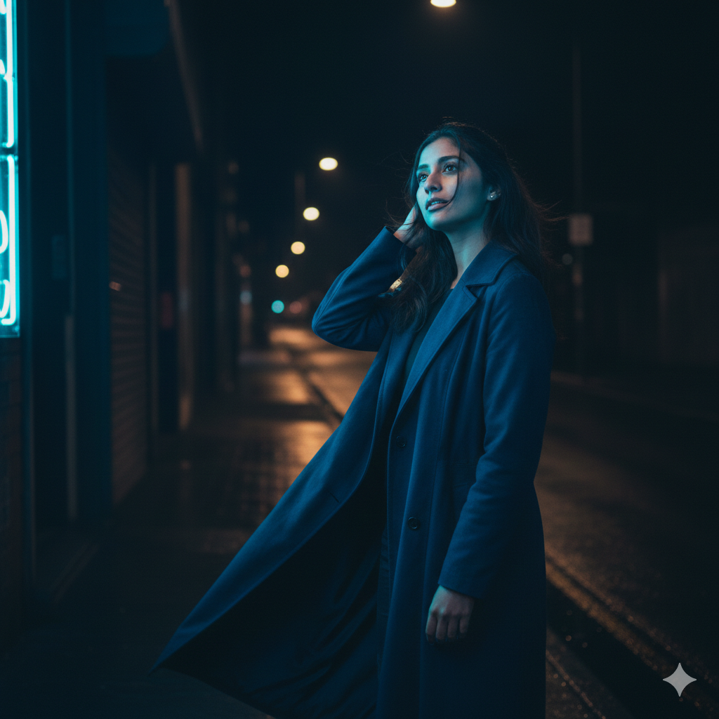 10 Cinematic Gemini Prompts for Neon Lights Night Portraits 17687458992018309312646991805326