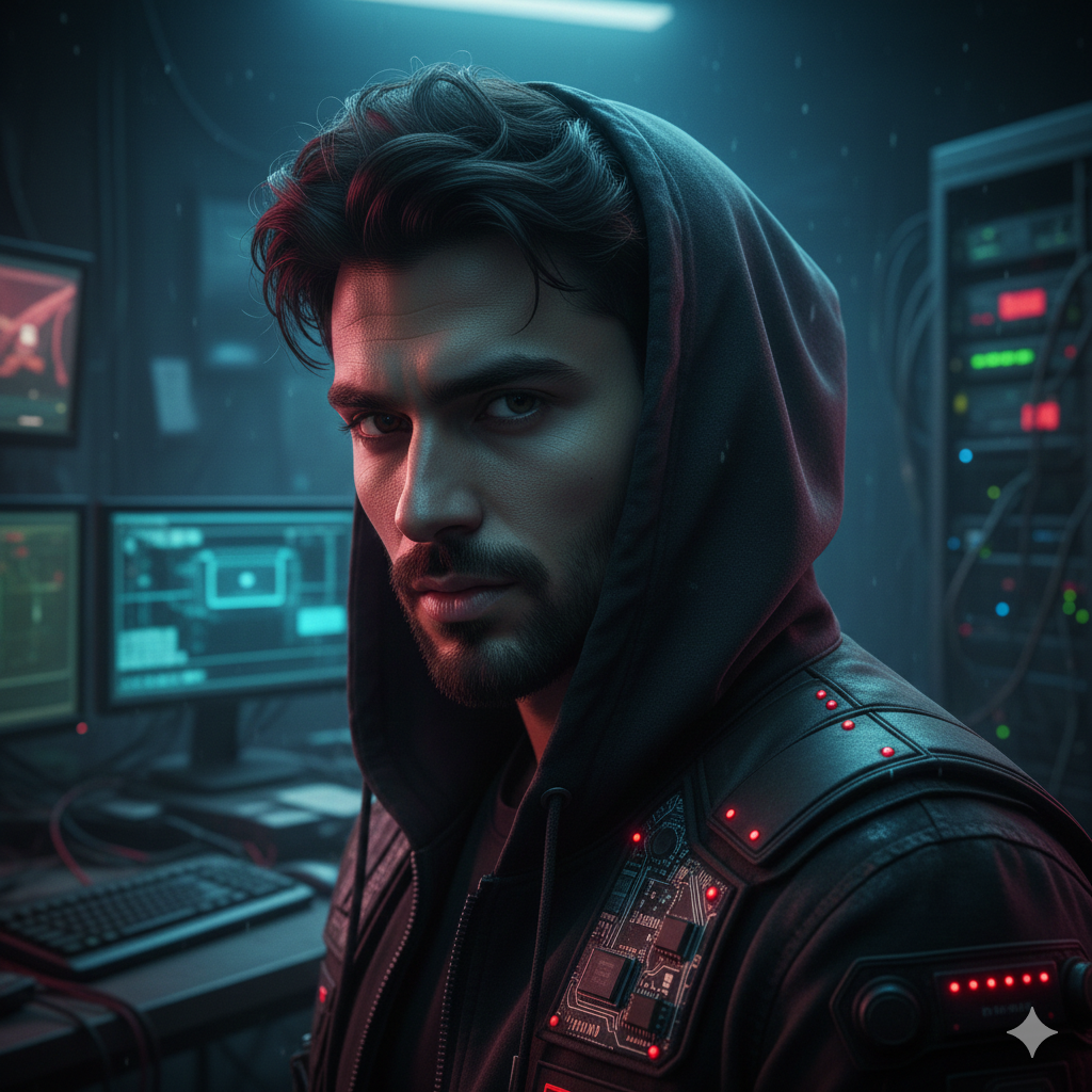 10 Cyberpunk Men Portrait Gemini AI Prompts 2026 17689007676195365135681716921489