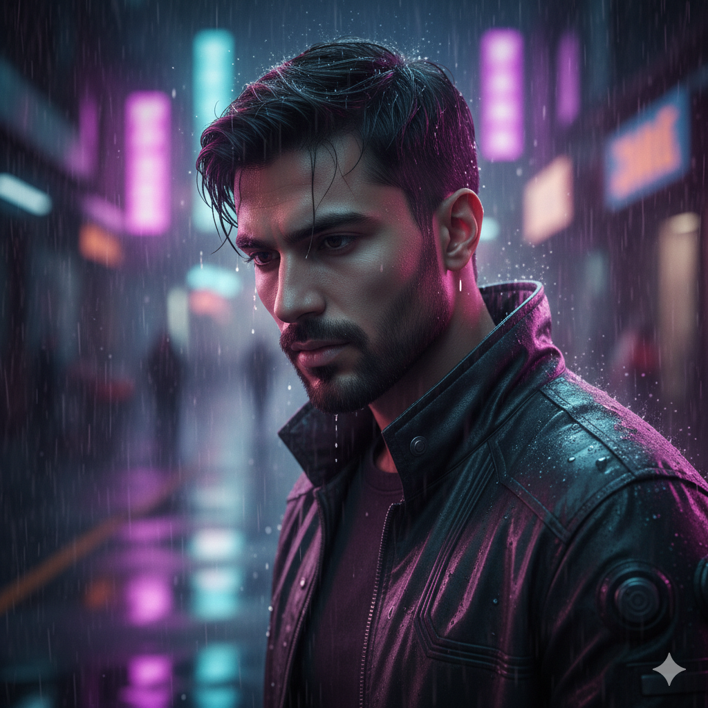 10 Cyberpunk Men Portrait Gemini AI Prompts 2026 1768900901981306707951587214939