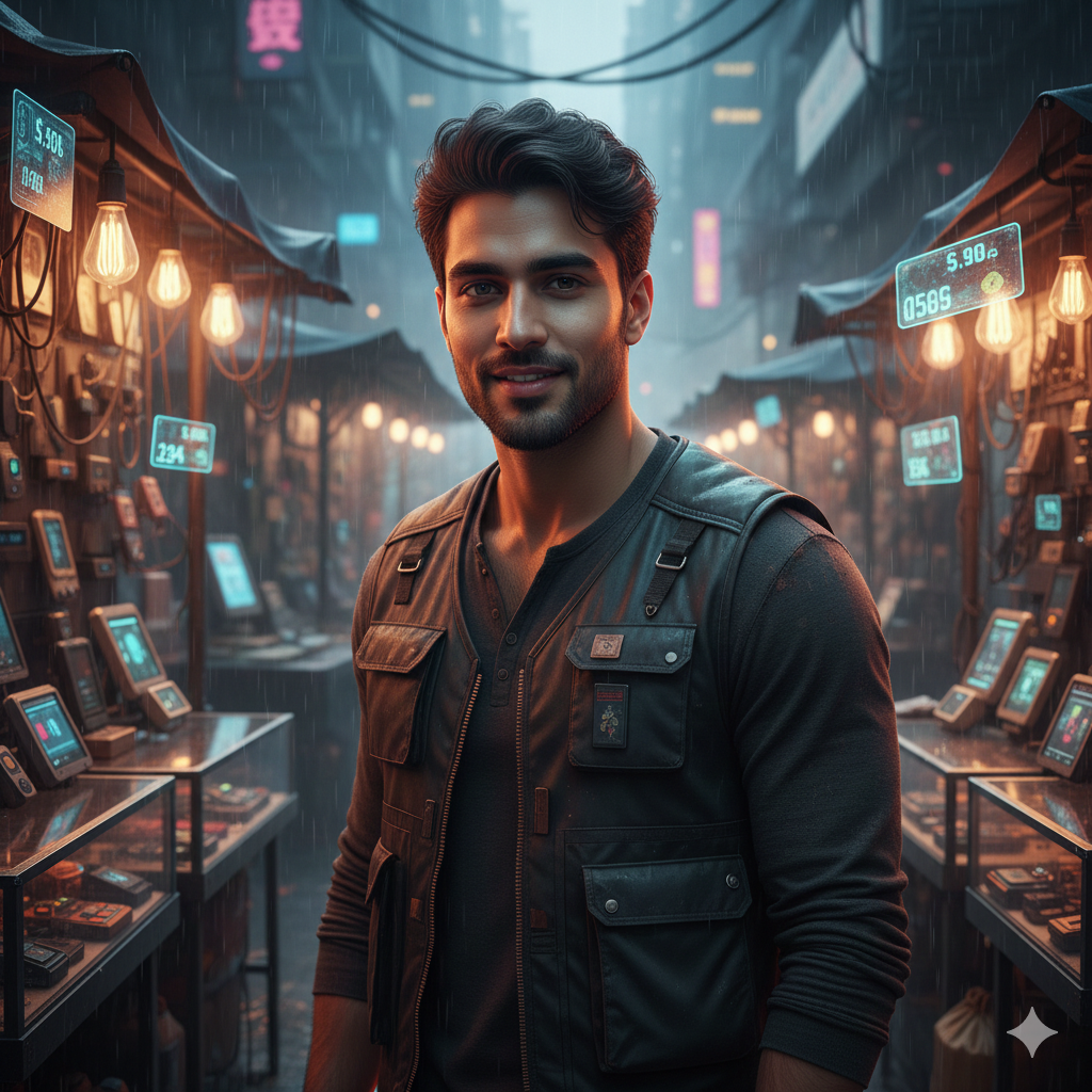 10 Cyberpunk Men Portrait Gemini AI Prompts 2026 17689009375884158903132767764451