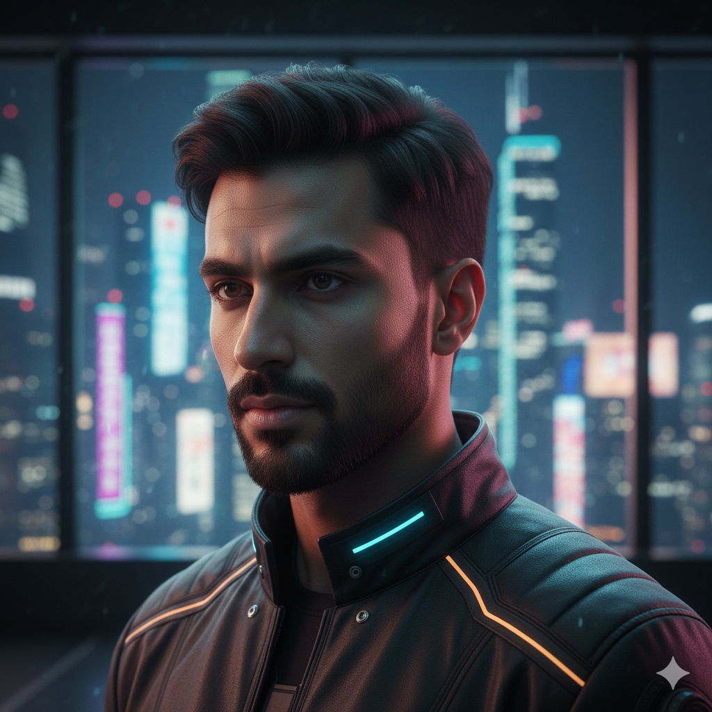 10 Cyberpunk Men Portrait Gemini AI Prompts 2026 1768900985848677727681867920098