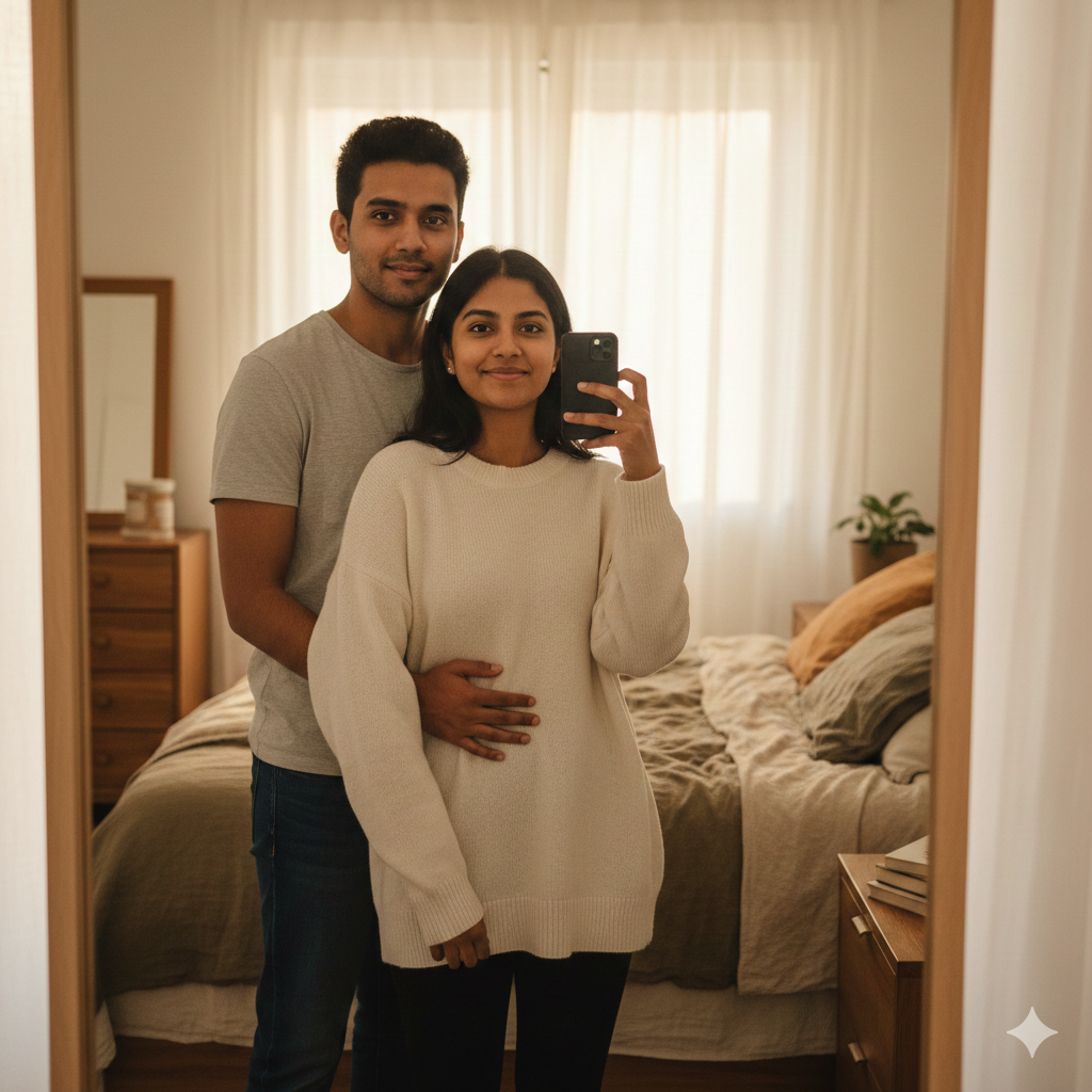 10 Trending Aesthetic Couple Mirror Selfie Gemini Prompts (4K HD) 1768910632776523242792552926862