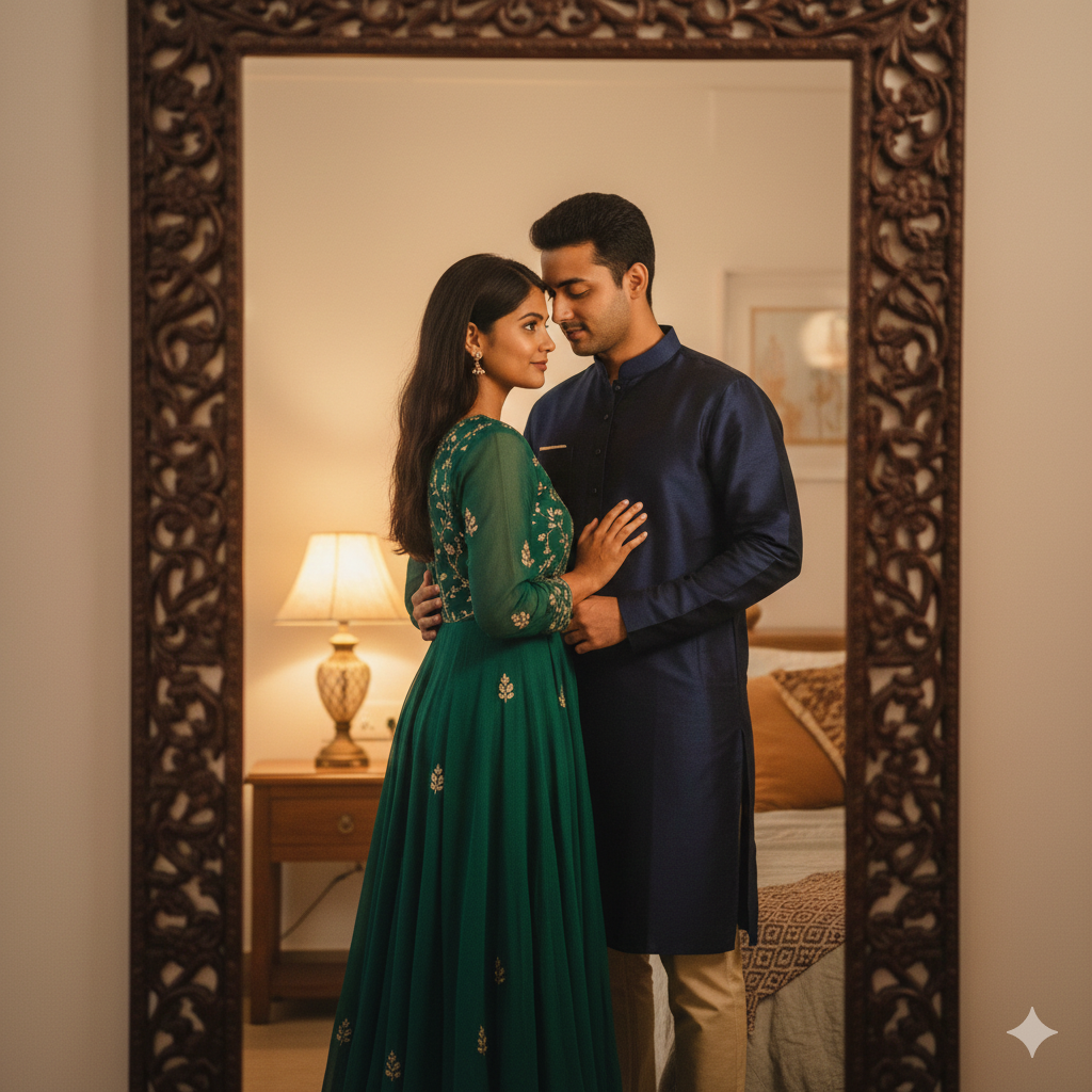 10 Trending Aesthetic Couple Mirror Selfie Gemini Prompts (4K HD) 1768910830412878058105888341661