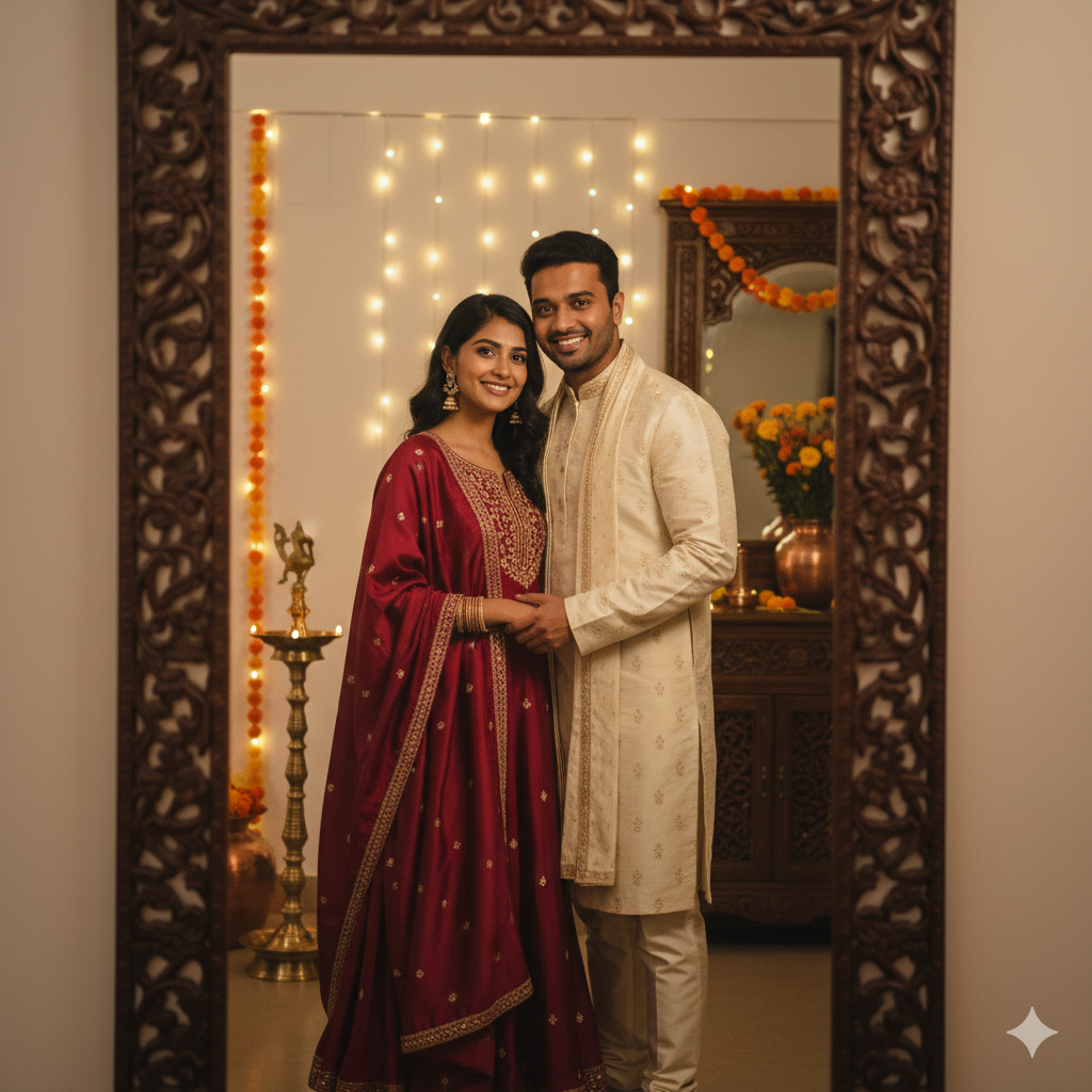 10 Trending Aesthetic Couple Mirror Selfie Gemini Prompts (4K HD) 17689110623563900009031479978174