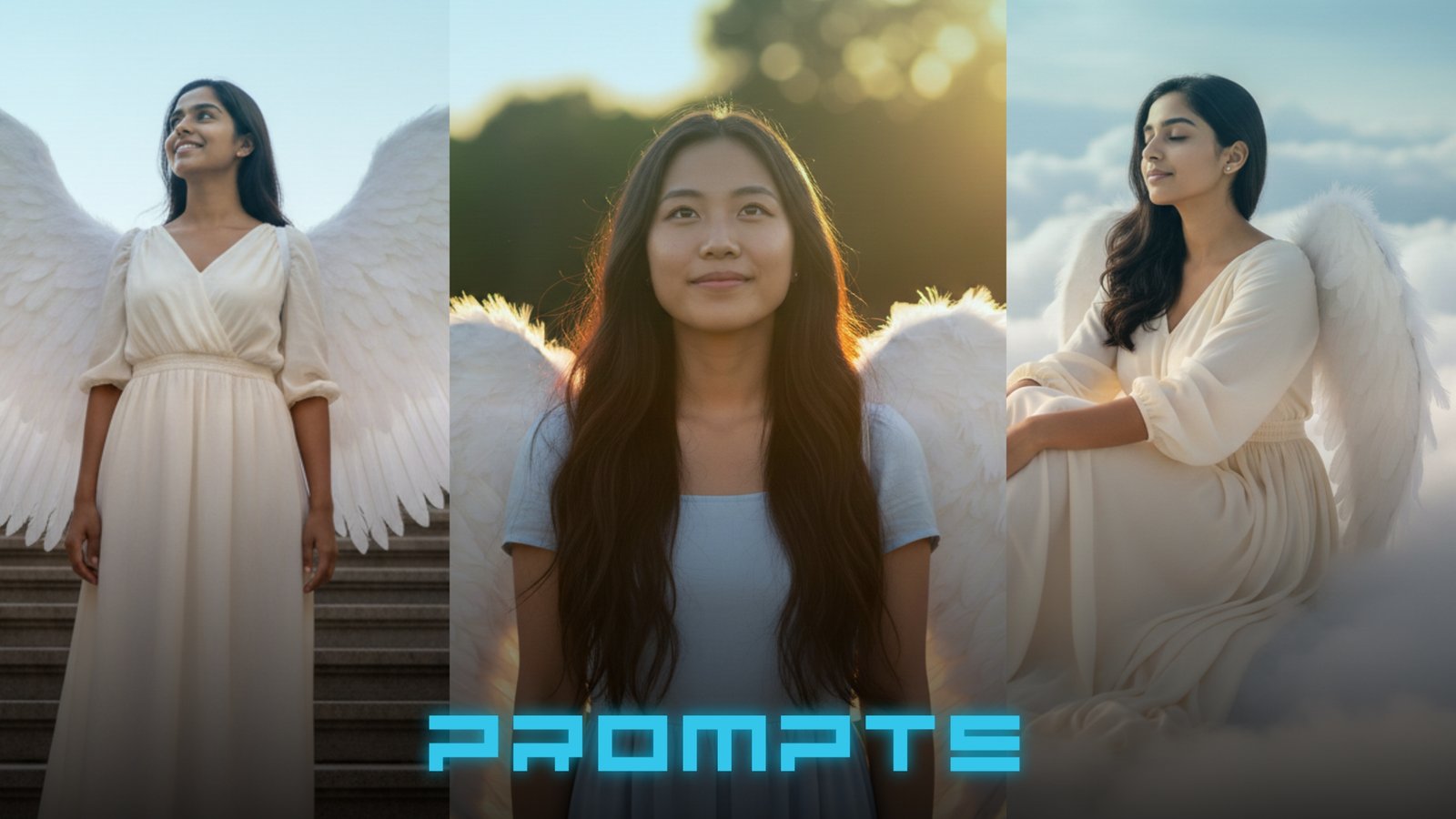 Trending Gemini Prompts for Girls Angel Wing Photos