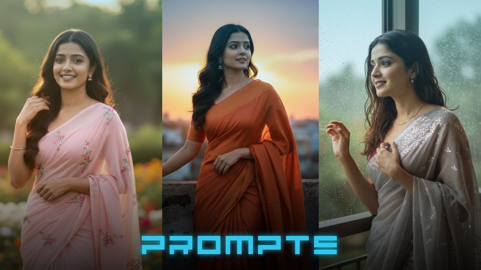 Elegant Saree Photoshoot Gemini AI Prompts for Women