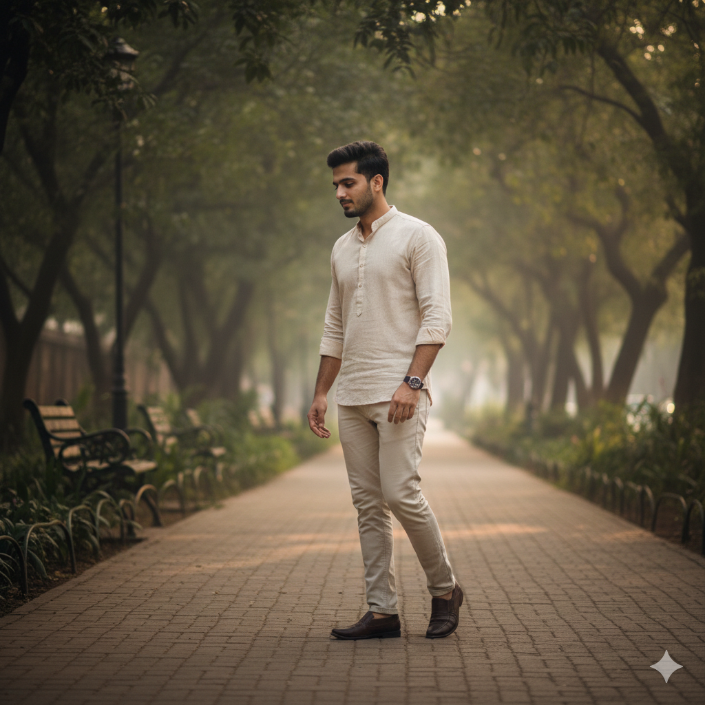 10 Candid Walk Gemini Photo Prompts for Men (4K HD)