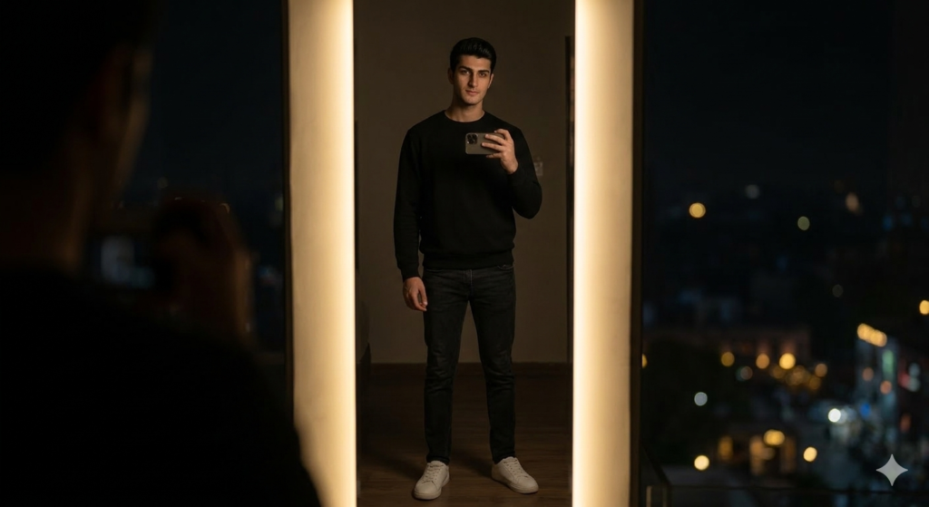 10 Mirror Selfie Gemini Photo Editing Prompts for Men (Ultra HD) 10 Mirror Selfie Gemini Photo Editing Prompts for Men (Ultra HD)