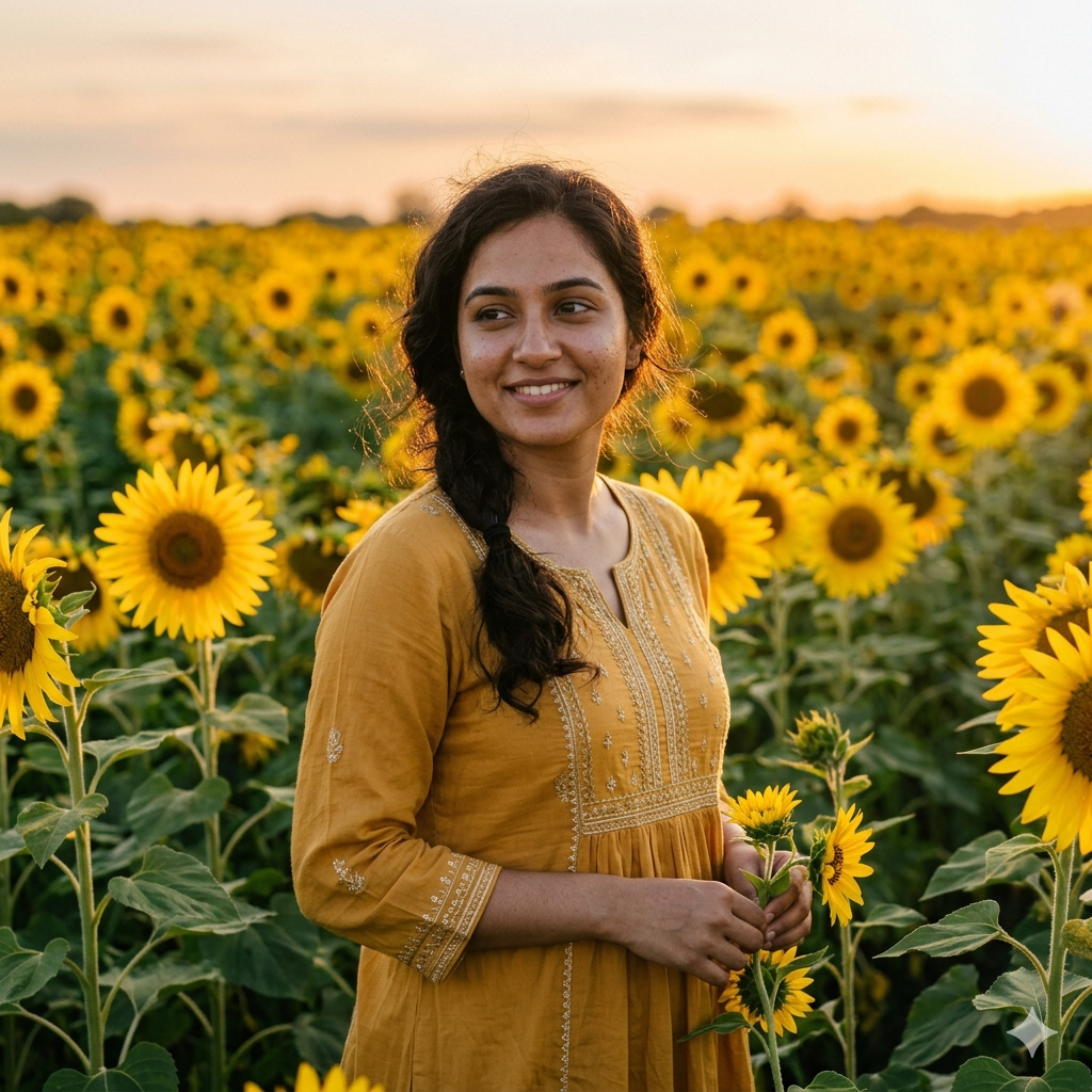 10 Trending Standing in Flower Field Gemini Prompts for Women (Copy-Paste Ready)