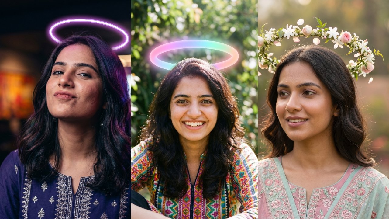 10 Gemini Prompts for Women to Add a Halo Angel Ring Effect Above Head