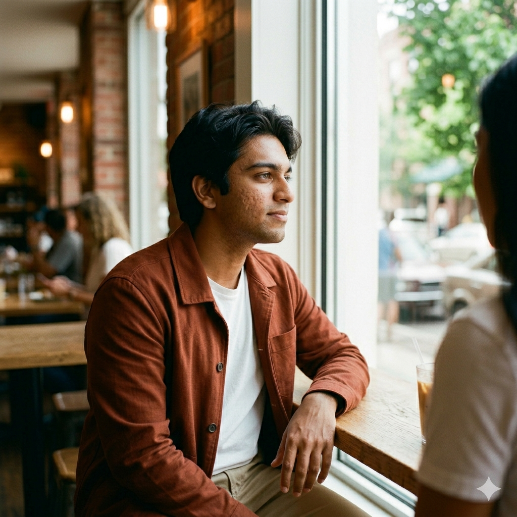 10 Gemini Prompts for Stylish Men Café Window Photos That Look Editorial