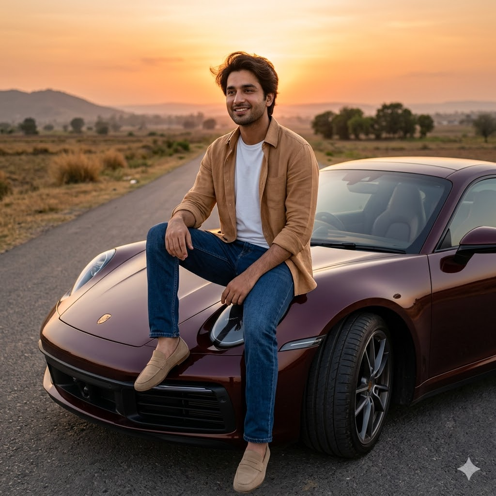 10 Trending Sitting on Sports Car Hood Gemini Prompts for Men (Copy-Paste Ready)