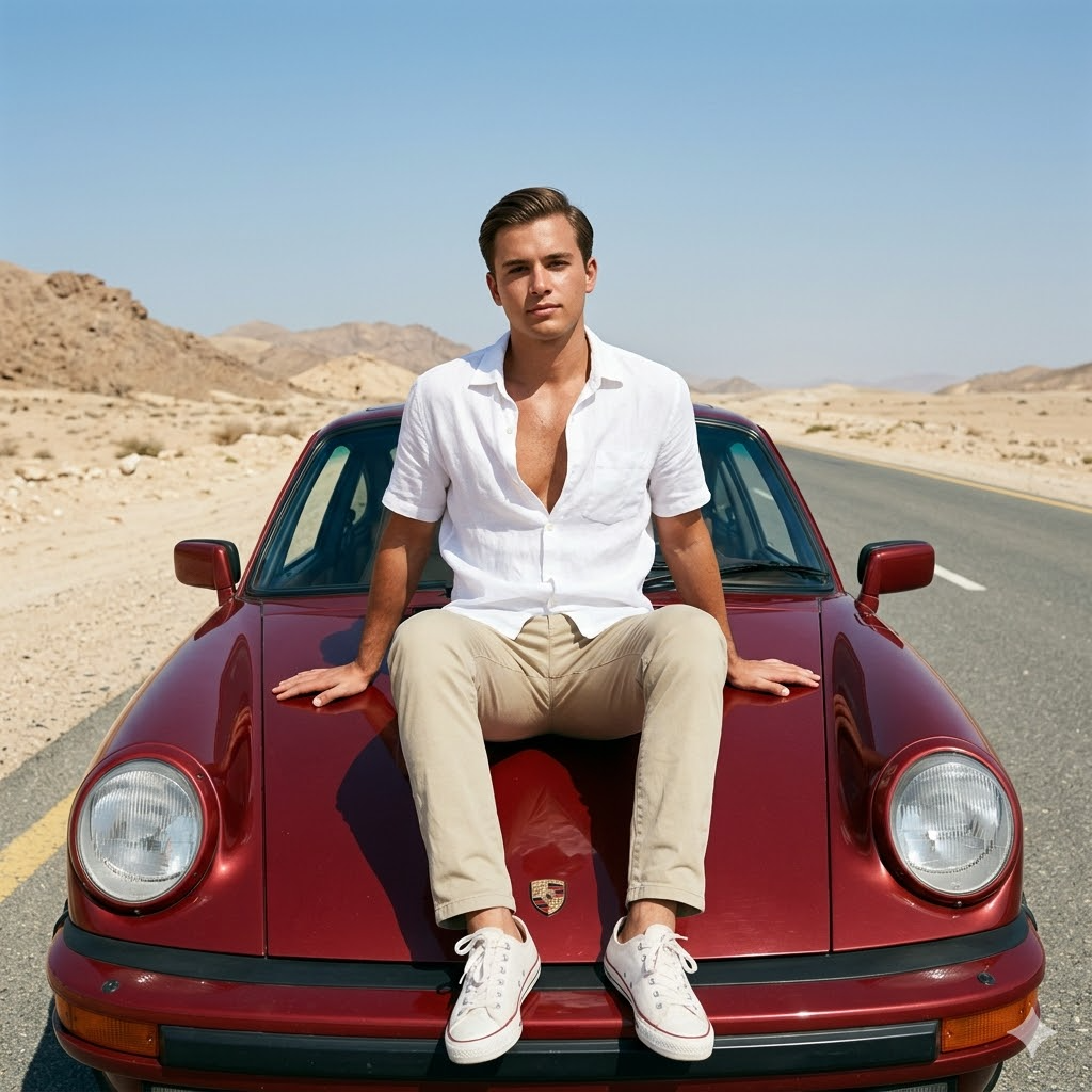 10 Trending Sitting on Sports Car Hood Gemini Prompts for Men (Copy-Paste Ready)