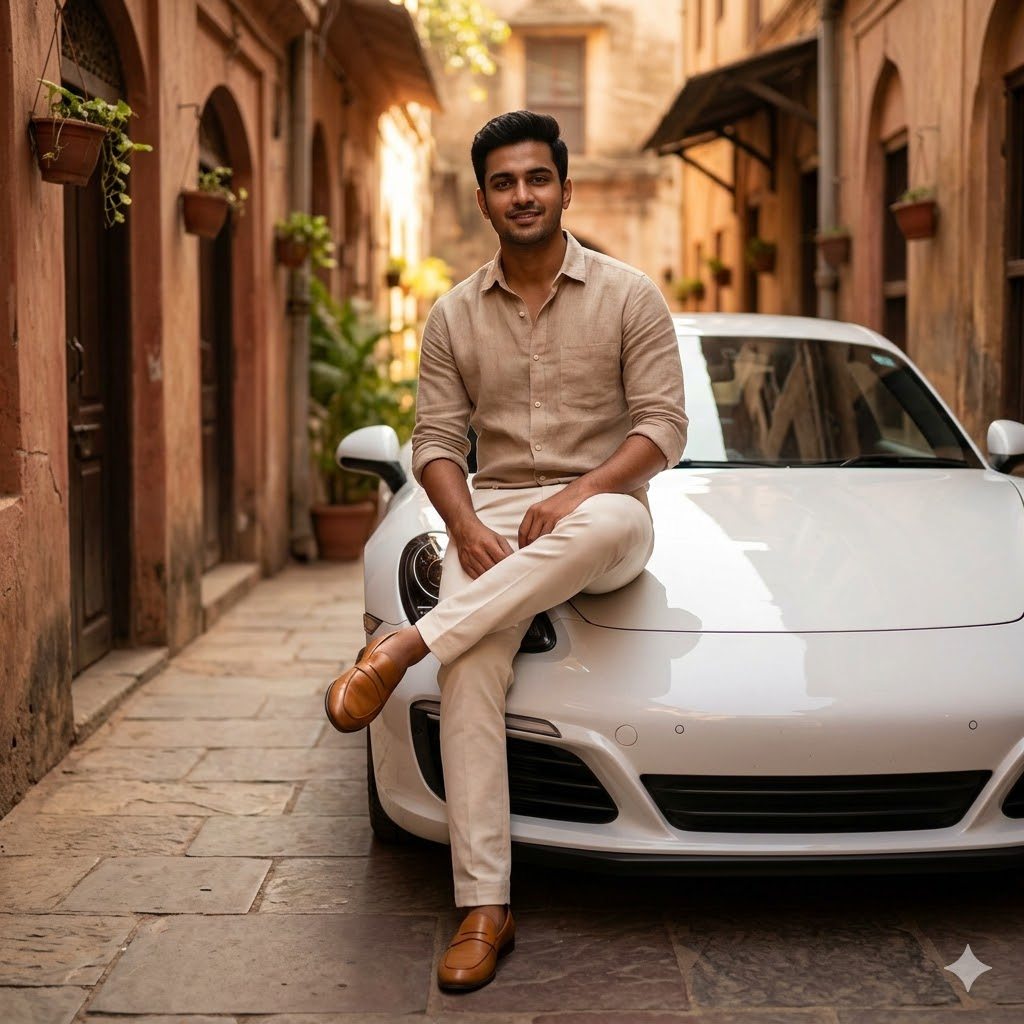 10 Trending Sitting on Sports Car Hood Gemini Prompts for Men (Copy-Paste Ready)