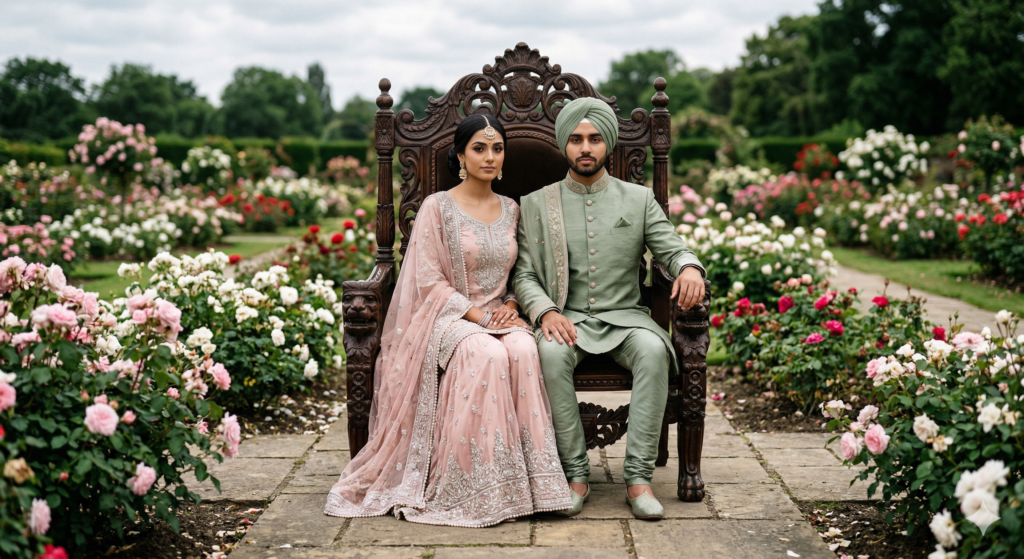 10 Royal Palace Wedding Gemini Photo Prompts for Couples (4K)