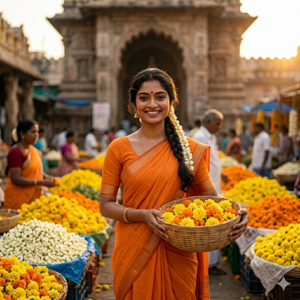 10 Temple & Heritage Photo Prompts for Indian Women — Ultra HD AI Results